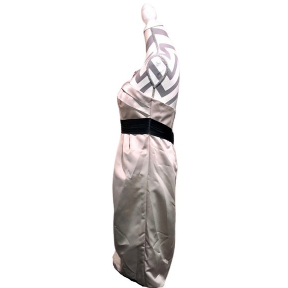 One Side Shoulder Cappuccino and Black Cocktail Dress by Allure Bridal - Picture 4 of 12